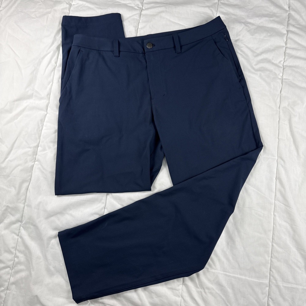 Lululemon ABC 5-Pocket Pants Navy Size 34 28.5"Inseam Classic Fit Performance